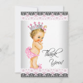  prinses Baby shower bedankt (Voorkant)