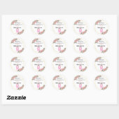Prinses Baby shower bedankt Ronde Sticker (Vel)