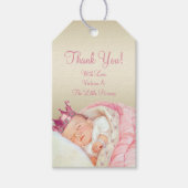 Prinses Baby shower Cadeaulabel (Voorkant)