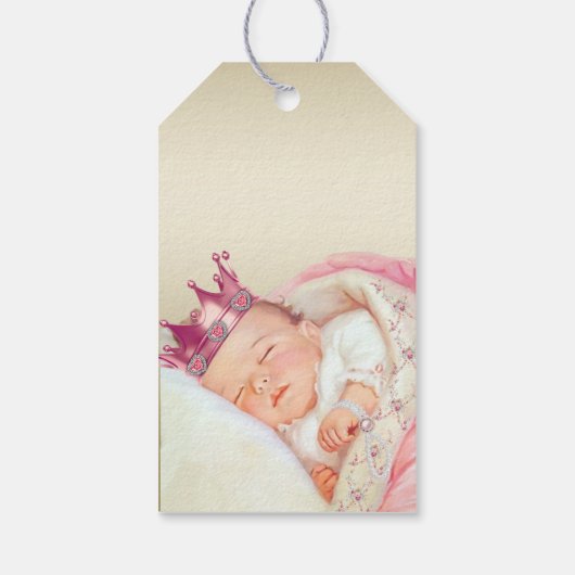 Prinses Baby shower Cadeaulabel (Achterkant)