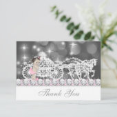 Prinses Baby shower dank je wel Bedankkaart (Staand voorkant)