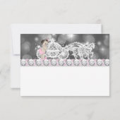 Prinses Baby shower dank je wel Bedankkaart (Achterkant)