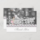 Prinses Baby shower dank je wel Bedankkaart (Voorkant / Achterkant)