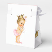 Prinses Baby shower Favor Boxes Blonde Bedankdoosjes (Achterkant)