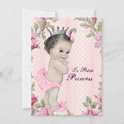  Prinses Baby shower Kaart (Voorkant)