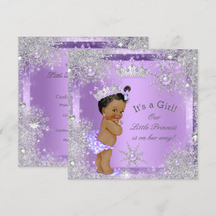 Prinses Baby Shower Lila Wonderland Etnisch Kaart