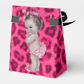 Prinses Baby shower Luipaard Patroon Bedankdoosjes (Achterkant)