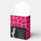 Prinses Baby shower Luipaard Patroon Bedankdoosjes (Geopend)