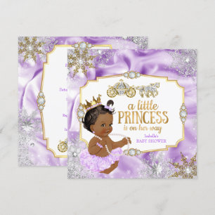 Prinses Baby Shower Paars Etnisch Kaart