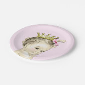  Prinses Baby shower Papieren Bordje (Gekanteld)