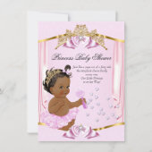  Prinses Baby shower Pink Gold Ethnic Kaart (Voorkant)