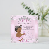  Prinses Baby shower Pink Tutu Etnic Kaart (Staand voorkant)