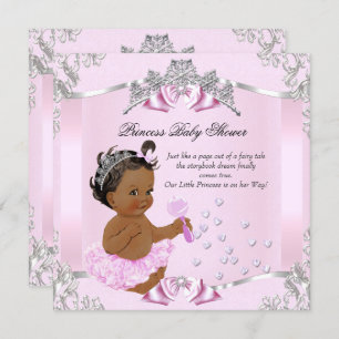  Prinses Baby shower Pink Tutu Etnic Kaart
