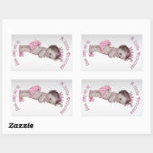  Prinses Baby shower Rechthoekige Sticker (Vel)