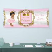 Prinses Baby shower Roze Goud Wit Etnisch Spandoek (Beurs)
