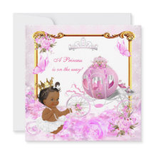 Prinses Baby Shower Roze Gouden Koets Etnisch