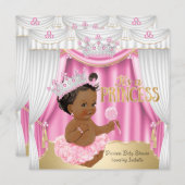 Prinses Baby Shower Roze Witte Edelsteen Goud Etni Kaart (Voorkant / Achterkant)