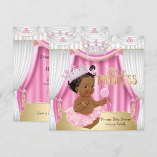 Prinses Baby Shower Roze Witte Edelsteen Goud Etni Kaart