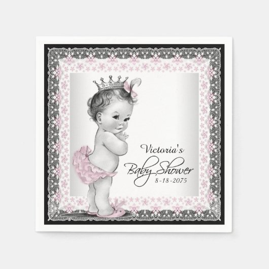  Prinses Baby shower Servetten (Voorkant)