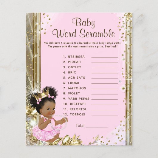 Prinses Baby Shower Spellen (Voorkant)