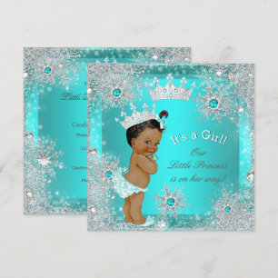 Prinses Baby Shower Winter Wonderland Etnisch Kaart