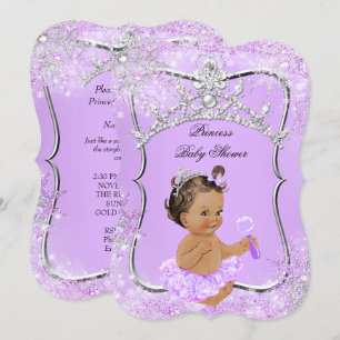 Prinses Baby Shower Wonderland Lila Bruine Haren Kaart