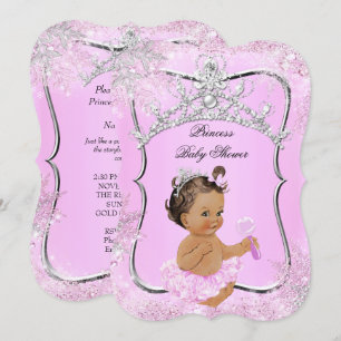 Prinses Baby Shower Wonderland Roze Bruine Haren Kaart