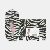 Prinses Baby shower Zebra Patroon Bedankdoosjes (Uitgevouwen)