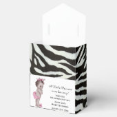 Prinses Baby shower Zebra Patroon Bedankdoosjes (Geopend)
