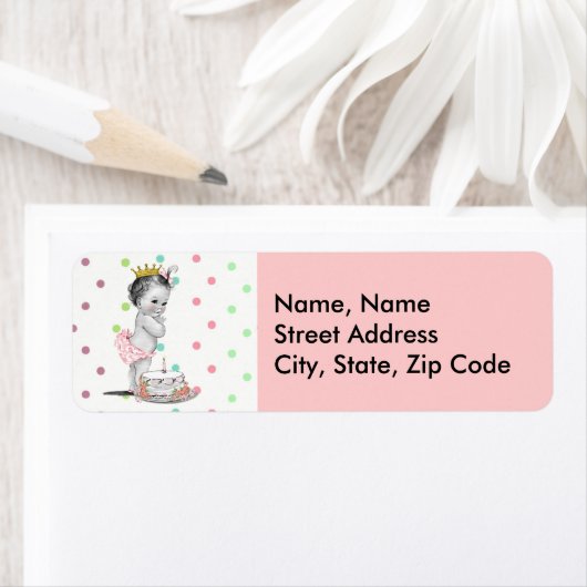  Prinses Baby Verjaardagsadreslabel Etiket (Insitu)
