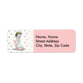  Prinses Baby Verjaardagsadreslabel Etiket (Voorkant)