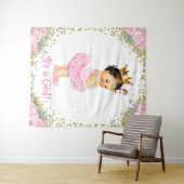 Prinses Babyshower Achtergrond Wandkleed (In Situ (horizontaal))