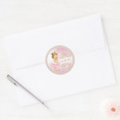 Prinses Babyshower Klassieke Ronde Sticker (Envelop)