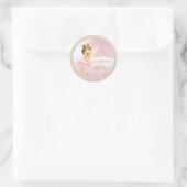 Prinses Babyshower Klassieke Ronde Sticker (Tas)