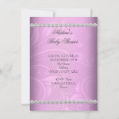Prinses Babyshower Meisje Wit Roze Tiara Kaart (Achterkant)