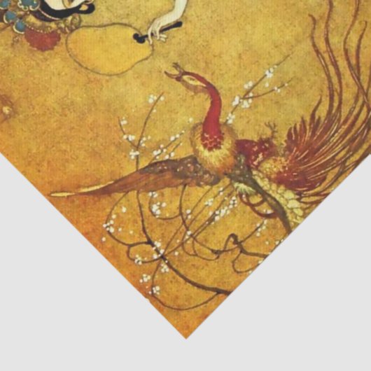 “Prinses Badoura” door Edmund Dulac Tissuepapier (Detail)