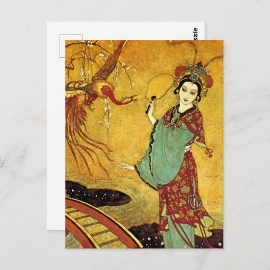 “Prinses Badoura” van Edmund Dulac Briefkaart (Voorkant / Achterkant)