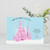 Prinses Bal Verjaardagsfeestje Bedankkaart (Staand voorkant)