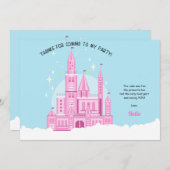 Prinses Bal Verjaardagsfeestje Bedankkaart (Voorkant / Achterkant)