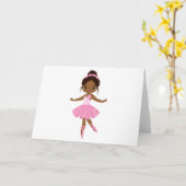 Prinses Ballerina Kaart (Gele Bloem)