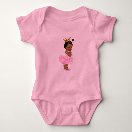 Prinses Ballerina Tutu Parels Etnische Baby Meisje Romper (Voorkant)