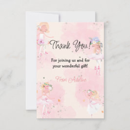 Prinses Ballerina Verjaardag Bedankkaart