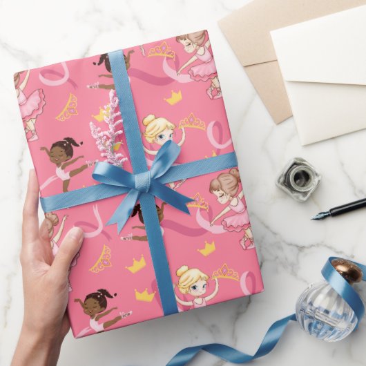 Prinses Ballerina verjaardag meisje inpakpapier (Geschenken)