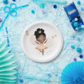 Prinses Ballerina w/Tiara Verjaardag Papieren Bordje (Feest)