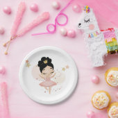 Prinses Ballerina w/Tiara Verjaardag Papieren Bordje (Feest)