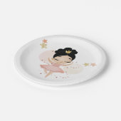 Prinses Ballerina w/Tiara Verjaardag Papieren Bordje (Gekanteld)