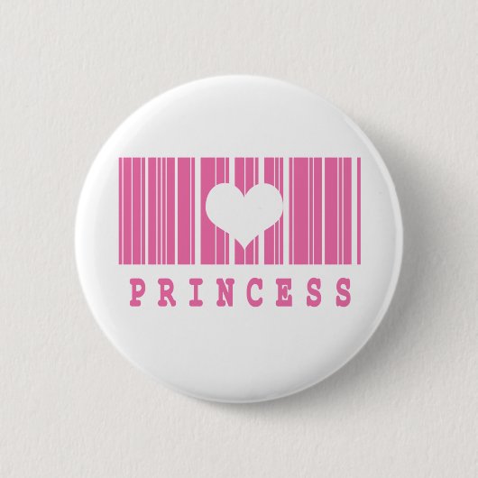 prinses barcode ontwerp ronde button 5,7 cm (Voorkant)