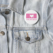 prinses barcode ontwerp ronde button 5,7 cm (In situ)