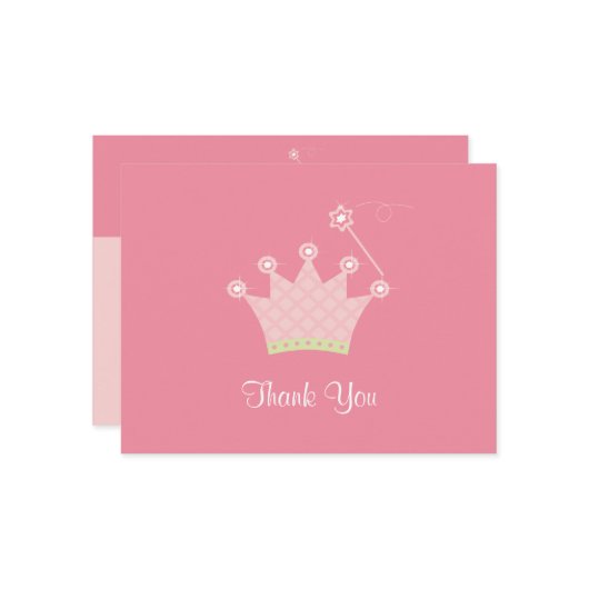 Prinses Bedankbrief Notitiekaartje (Voorkant / Achterkant in situ)
