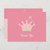 Prinses Bedankbrief Notitiekaartje (Voorkant / Achterkant)